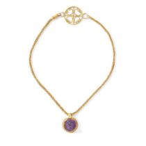 A Byzantine gold and amethyst pendant, 11th - 12th century A.D.