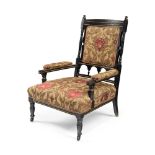 ENGLISH AESTHETIC MOVEMENT ARMCHAIR, CIRCA 1880