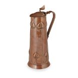 HAROLD STABLER (1872-1945) FOR KESWICK SCHOOL OF INDUSTRIAL ARTS ARTS & CRAFTS FLAGON, CIRCA 1900