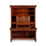 ATTRIBUTED TO BRUCE J. TALBERT (1838-1881) FOR GILLOW & CO. AESTHETIC MOVEMENT BUREAU BOOKCASE, CIR
