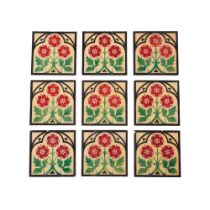 A.W.N. PUGIN (1812-1852) FOR MINTON, HOLLINS & CO., STOKE-ON-TRENT GROUP OF NINE GOTHIC REVIVAL TILE