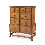 HEAL & SON, LONDON TALLBOY CHEST OF DRAWERS, CIRCA 1930