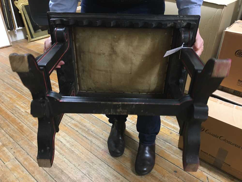 ENGLISH PAIR OF GOTHIC REVIVAL STOOLS, CIRCA 1880 - Image 5 of 14