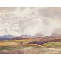 § CHARLES OPPENHEIMER R.S.A., R.S.W. (BRITISH 1876-1961) PASSING SHOWERS, NEWTONMORE