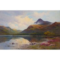 § ALFRED FONTVILLE DE BREANSKI JNR (BRITISH 1877-1955) LOCH LEVEN AND THE HILLS OF GLENCOE FROM BALL