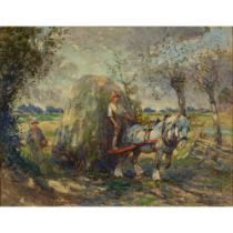 GEORGE SMITH R.S.A. (SCOTTISH 1870-1934) THE HAY CART