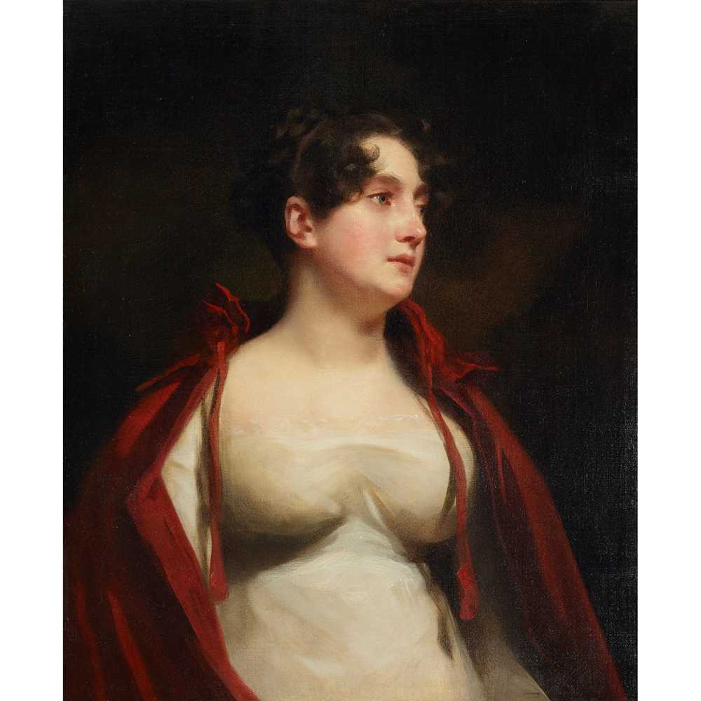 SIR HENRY RAEBURN R.A. (SCOTTISH 1756-1823) HALF-LENGTH PORTRAIT OF MRS WILLIAM MACKENZIE