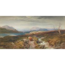 THOMAS MILES RICHARDSON JUNIOR R.S.A., R.W.S (BRITISH 1813-1890) LOOKING UP GLEN STRAE NEAR LOCH AWE