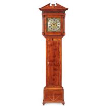 GEORGIAN YEW AND WALNUT LONGCASE CLOCK, BY GEORGE CLOUGH 18TH CENTURY AND LATER