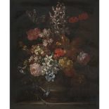 CIRCLE OF JEAN BAPTISTE MONNOYER STILL LIFE OF FLOWERS IN A BRONZE URN