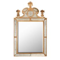 SWEDISH GILT METAL MIRROR, IN THE MANNER OF BURCHARD PRECHT EARLY 18TH CENTURY