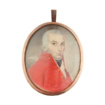 Y ENGLISH SCHOOL, PORTRAIT MINIATURE OF A GENTLEMAN FROM THE STEVENSON FAMILY LATE 18TH/ EARLY 19TH