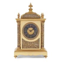FRENCH GILT BRONZE AND BRASS MANTLE CLOCK, HAMILTON & INCHES, PARIS LATE 19TH/ EARLY 20TH CENTURY