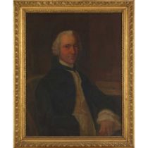 18TH CENTURY SCOTTISH SCHOOL HALF LENGTH PORTRAIT OF JOHANNES HENRYSON
