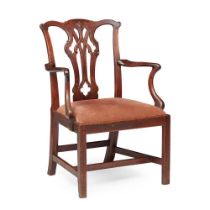 GEORGE III MAHOGANY ARMCHAIR 18TH CENTURY