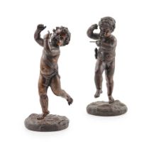 PAIR OF FRENCH BRONZE FIGURES OF PUTTI, AFTER CLODION LATE 19TH CENTURY