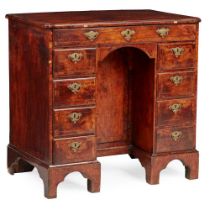 QUEEN ANNE WALNUT KNEEHOLE DESK EARLY 18TH CENTURY