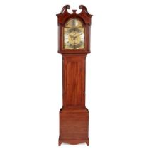 SCOTTISH GEORGE III MAHOGANY LONGCASE CLOCK, JOHN RUSSELL, FALKIRK EARLY 19TH CENTURY