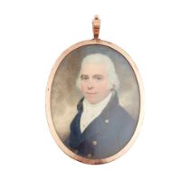 Y PETER PAILLOU (BRITISH CIRCA 1757-1831) PORTRAIT MINIATURE OF A GENTLEMAN FROM THE STEVENSON FAMI