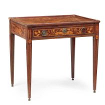 DUTCH WALNUT AND MARQUETRY SILVER TABLE 18TH CENTURY