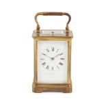 FRENCH GILT BRASS REPEATER CARRIAGE CLOCK, HAMILTON & INCHES, PARIS EARLY 20TH CENTURY
