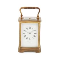 FRENCH GILT BRASS REPEATER CARRIAGE CLOCK, HAMILTON & INCHES, PARIS EARLY 20TH CENTURY