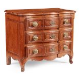 CONTINENTAL MINIATURE FRUITWOOD COMMODE EARLY 19TH CENTURY