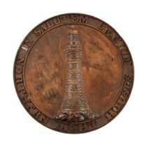 NORTHERN LIGHTHOUSE BOARD CARVED PINE ROUNDEL 19TH CENTURY