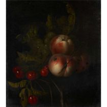 ATTRIBUTED TO RACHEL RUYSCH STILL LIFE WITH CHERRIES, GRAPES AND PEARS