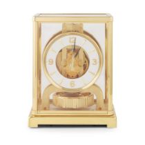SWISS GILT-BRASS 'ATMOS' CLOCK BY JAEGER LECOULTRE, GENEVA LATE 20TH CENTURY
