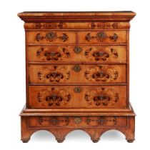 WILLIAM AND MARY WALNUT AND MARQUETRY CHEST-ON-STAND LATE 17TH CENTURY