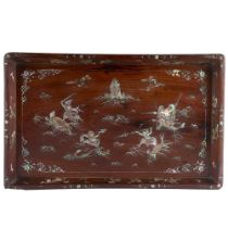 MOTHER-OF-PEARL-INLAID HONGMU TRAY QING DYNASTY, 19TH CENTURY