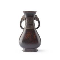 ARCHAISTIC BRONZE VASE, HU SONG DYNASTY