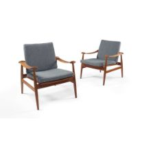 Finn Juhl (Danish 1912-1989) for France & Son Pair of 'Spade' Chairs, designed 1954