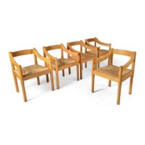 Vico Magistretti (Italian 1920-2006) Set of Five 'Carimate' Chairs