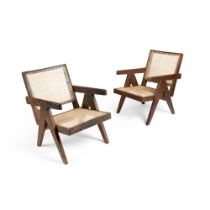 Pierre Jeanneret (Swiss 1896-1967) Pair of Easy Chairs