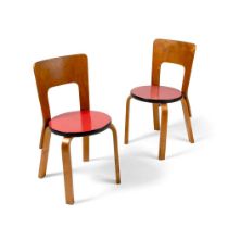 § Alvar Aalto (Finnish 1898-1976) for Artek Pair of Dining Chairs, designed 1935