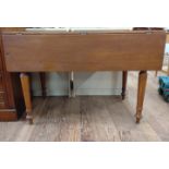 A Vintage Drop leaf table with drawer. Of typical form. Approx 74cm x 107cm x 63cm. (74cm x 107cm