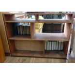 A low, wide bookcase, approx. 94cm x 123cm x 46cm