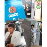 A small collection of 12" singles including "Where Is Your Love" Limited edition disco single, green