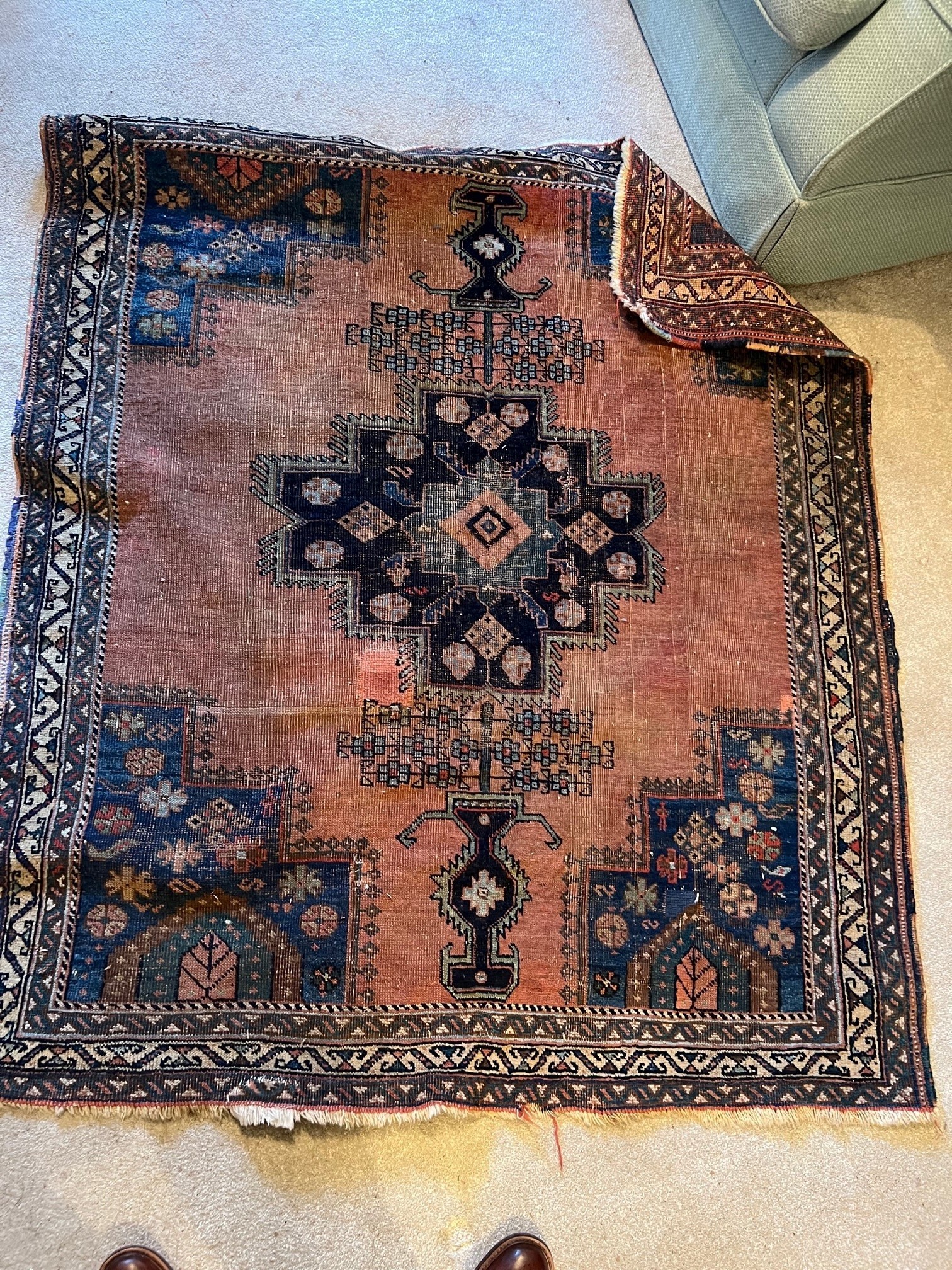 An Afghan Rug. approx. 111cm x 134cm.