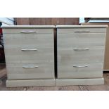 A pair of modern chest of drawers late 20th century. Each approx. 77cm x 63cm x 46cm
