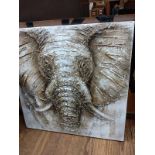 A Painting of an Elephant. Oil on canvas