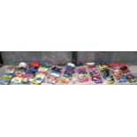 Miniature diecast vehicles by various manufacturers including ten Corgi, two Hot Wheels, Realtoy,