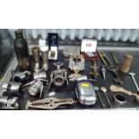 Miscellaneous collection of smoking items, bottle stoppers and openers, etc.
