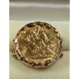 A 1/2 sovereign ring size M