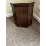 An Antique Small corner cupboard 46cm x 41cm x 28cm