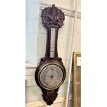 A Victorian Aneroid Banjo Barometer. C1880