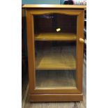 Small cabinet. With a glazed door enclosing shelves. 74cm x 41cm x 36cm