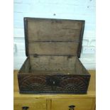 A 17th Century oak bible box